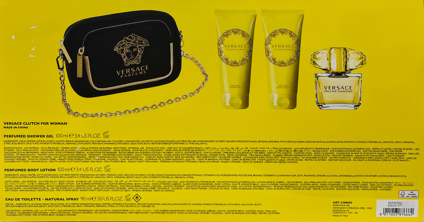 Versace Yellow Diamond Gift Set with Handbag