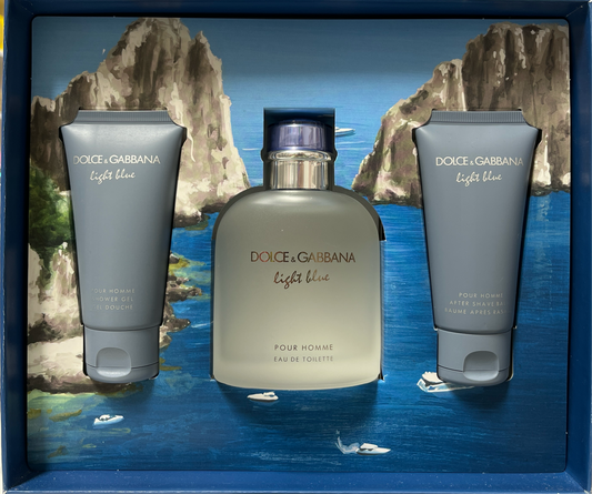 D&G Light Blue for Men 3pc Gift Set