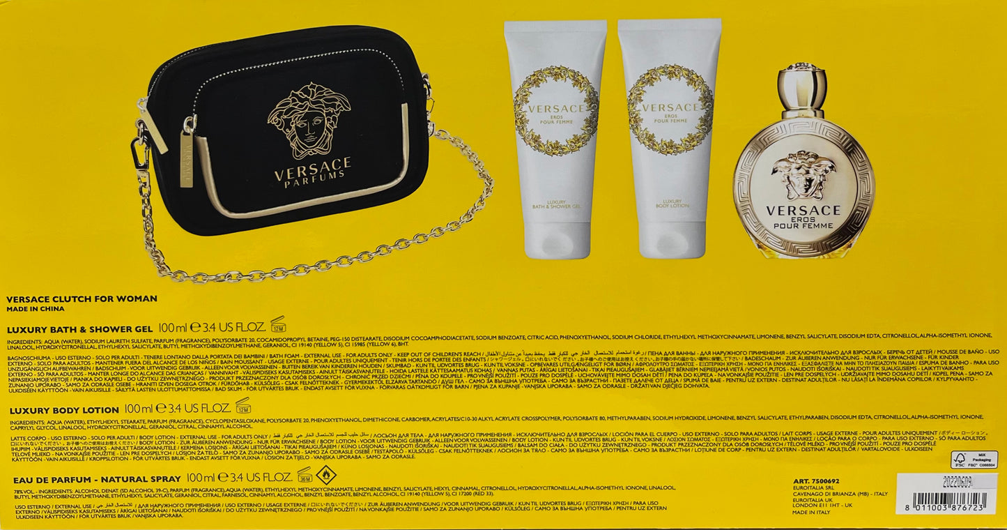 Versace Eros Pour Femme EDP 4pc Gift Set