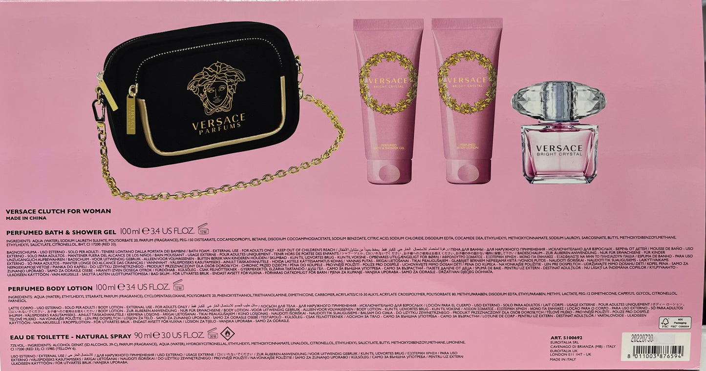 Versace Bright Crystal 4pc Set